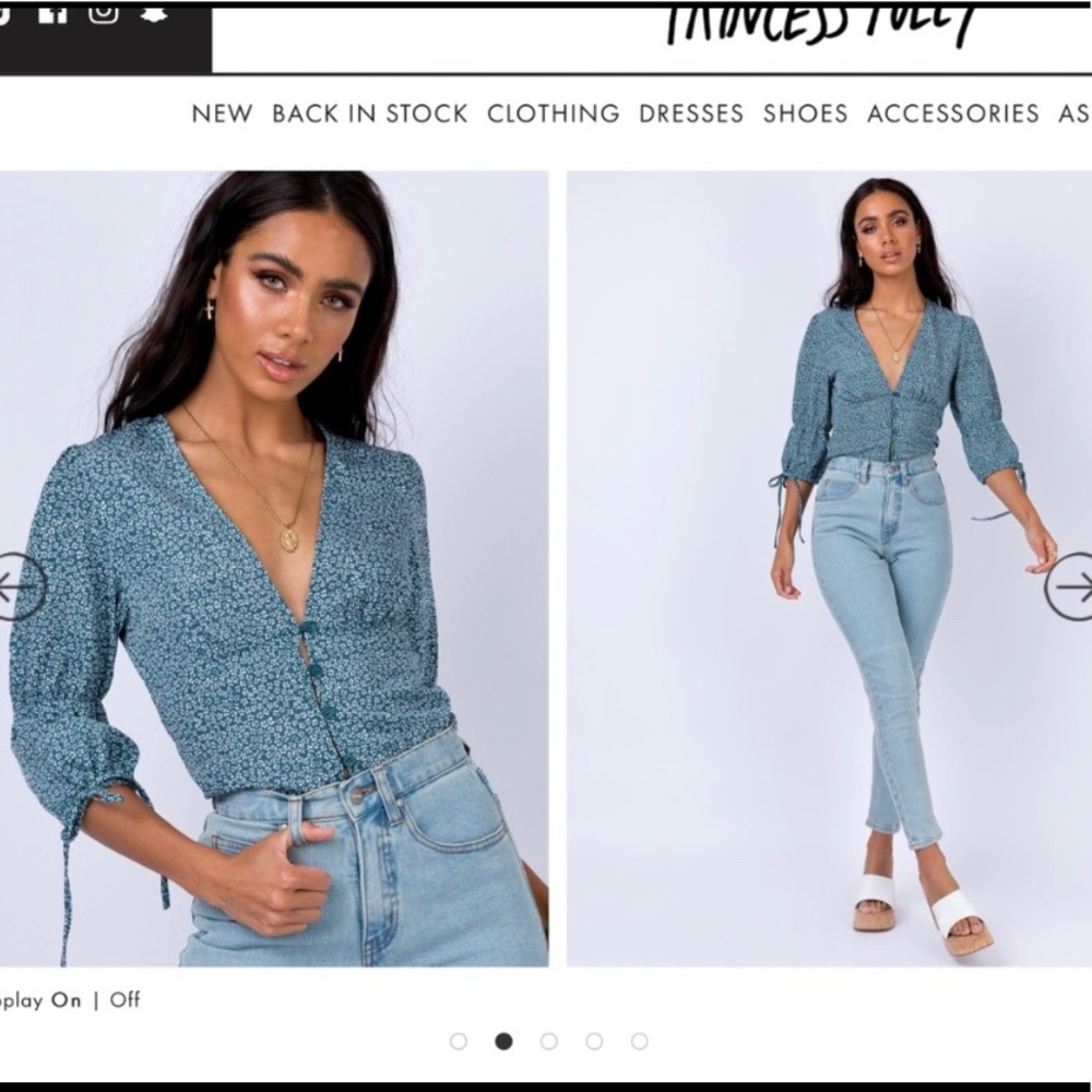 Princess Polly Meresa Top Teal